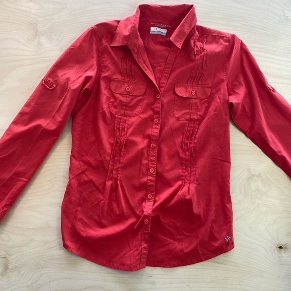 Columbia Omni-Shade Sun Protection Button Front Shirt size Small (EV) - Picture 1 of 12